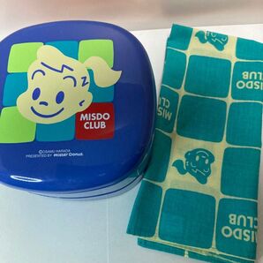 【オサムグッズ】ミスド ミスタードーナツ 弁当箱 ランチボックス 重箱 風呂敷 フロシキ【レア 非売品】