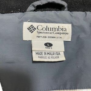 Columbia コロンビア ナイロンジャケット ブルゾンウィンドブレーカー グレー ホワイト フード サイズL メンズXL相当の画像7