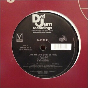 12inchレコード　 N.O.R.E. / LIVE MY LIFE feat. JA RULE