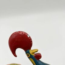 fl50517 幸せを呼ぶ鳥 ガロ バルセロスの雄鶏 ポルトガル 伝統民芸品 縁起物 ニワトリ 置物 手描き 高さ約15.5㎝ 243g_画像8