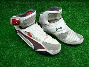 ★中古品★PUMA プーマ モト250パーフライディングシューズ ホワイト 305608 01 25cm US7 EUR39 UK6 【他商品と同梱歓迎】