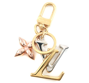  Louis Vuitton key holder * new wave key ring Gold monogram * flower bag charm current model M68449 /32991