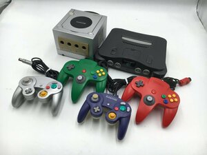 ♪▲【Nintendo ニンテンドー】NINTENDO 64・ゲームキューブ本体/コントローラー 6点セット NUS-001(JPN) 他 まとめ売り 0229 2