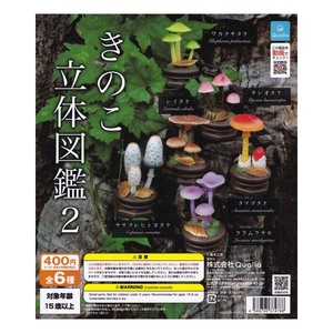 （初期傷あり）きのこ立体図鑑2 全6種フルコンプセット クオリア ガチャポン フィギュア 菌糸工房