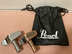 PEARL パールドラム　チューニングキー　2個　ブロンズ　シルバー