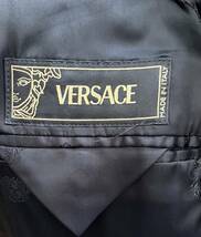 ■ GIANNI VERSACE ジャンニ・ヴェルサーチ ピンストラップ テーラードジャケット 46 美品_画像6