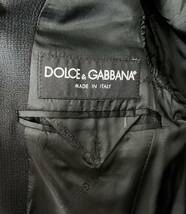 ■ DOLCE&GABBANA ドルチェ&ガッバーナ テーラードジャケット ステッチ 黒 ロゴ裏地 46 美品_画像5