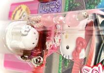 ■ レア物 2003 Hello Kitty ハローキティ 神奈川限定 かまぼこ 飛び出すキティ ピンクストラップ付き ファスナーマスコット ナスカン金具_画像4