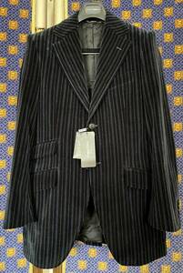 ■ Dolce &amp; Gabbana Dolce &amp; Gabbana Velvet Velora Navy Blue Stripe Single DG Total Back 44 неиспользованные