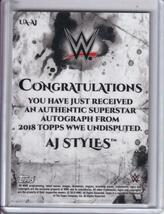 2018 WWE Topps ☆Aj Styles/AJスタイルズ☆ 25枚限定 Autographs サインカード_画像2