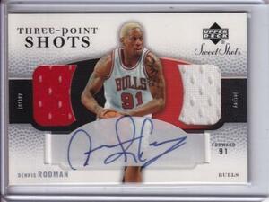 05/06 Sweet Shot ☆Dennis Rodman/Bulls☆ Three Point Shots Auto サインカード #3PS-DR