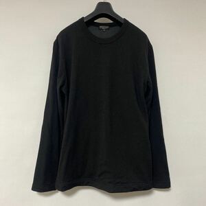 美品 AD 2005 コムデギャルソン オム PLUS ウール ポリ ニット セーター L ブラック black COMME des GARCONS homme アーカイブ 川久保