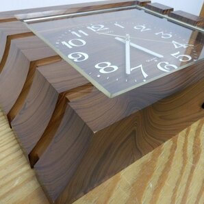 掛け時計 セイコー SEIKO アナログ 幅400×奥行80×高さ290mm 木目調 単2乾電池使用 柱時計 昭和レトロ [2]の画像3