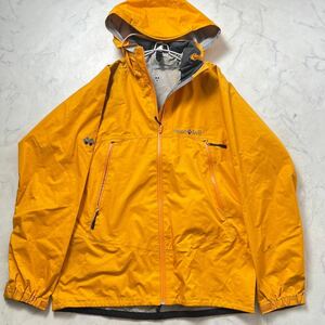 モンベル レインパーカー トレッキング 登山 厚手シャカシャカ素材 M オレンジ montbell メンズ