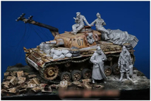 【スケール 1/35】 樹脂 レジン フィギュア キット 陸軍 兵士5体セット 戦車無し 未塗装 未組み立て_画像2