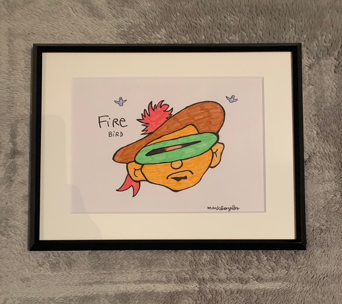 MARK GONZALES GONZ Mark González Ilustración manuscrita firmada Obra de arte original 20, muerte, supremo, otros