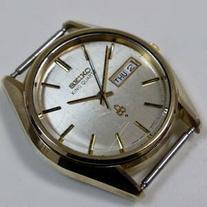 ♪SEIKO セイコー「キングクォーツ」KING QUARTZ 4823-8000 CAP GOLD 特厚金張り セイコー型ケース 電池交換済み 