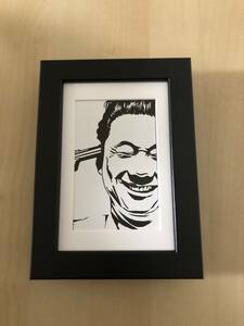 Art hand Auction kj ★Framed item★ Hisashi Eguchi Beat Takeshi Kitano Takeshi Rare illustration Large frame Poster-style design Director Movie Sonatine Caricature Manga Manzai comedian, antique, collection, Printed materials, others