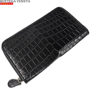 【73178-1】未使用・展示品　BOTTEGA VENETA ボッテガヴェネタ ラウンドファスナー クロコダイル 311263 長財布 ロングウォレット