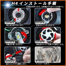 ホンダ バモス ホビオ HM1 HM2 HM3 HM4 HJ1 HJ2 led ヘッドライト 左右 h4 ハロゲン バルブ 前期 パーツ 4wd ターボ エンブレム 車中泊_画像7