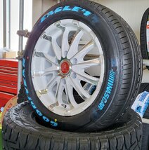 ハイエース200系 ホイールセット 新品4本セット 215/60R17 グッドイヤー ナスカー ホワイトレター BD12 17インチ_画像6