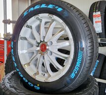 ハイエース200系 ホイールセット 新品4本セット 215/60R17 グッドイヤー ナスカー ホワイトレター BD12 17インチ_画像4