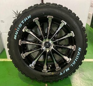 車検対応 200系ハイエース レジアスエース マッドスター ラジアルMT 215/60R17 109/107 BD12 新品タイヤホイール 17インチ ホワイトレター