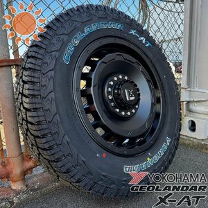 ジムニー専用 16インチ タイヤ ホイールセット 4本セット 1台分 YOKOHAMA GEOLANDAR X-AT 195R16 ホワイトレター SwaGGer オフロード系