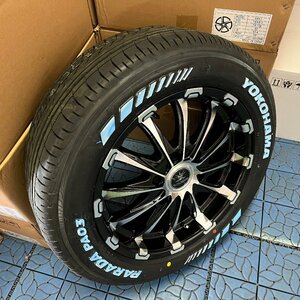 車検対応 200系ハイエース タイヤホイール ヨコハマ YOKOHAMA PARADA パラダ ホワイトレター 215/60R17 17インチ BD12 ホワイトポリッシュ