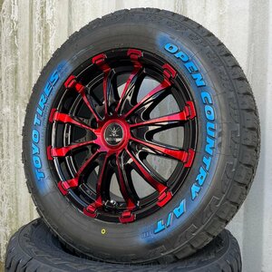 ハイエース レジアスエース 車検対応 16インチ タイヤホイールセット BD12 TOYO オープンカントリー AT 215/65R16 1台分 ホワイトレター