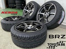 新品4本set 86 BRZ タイヤホイールセット 18インチ Acht-6 クロニウムブラック KENDA KR20 F: 225/40R18 R: 235/40R18_画像8