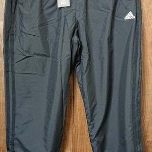 b【新品】アディダス adidas ウインドパンツ レディース 白ロゴ×黒線 L