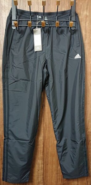 e【新品】アディダス adidas ウインドパンツ レディース 白ロゴ×黒線 Sサイズ