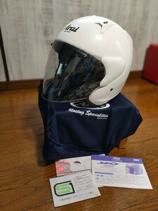 2023年 未使用品　アライ　Arai　オープンフェイス　ヘルメット ジェット SZ-G グラスホワイト L 59-60cm　グラス白