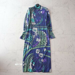 極美品★エミリオプッチ EMILIO PUCCI★Italy製★近年タグ★薄手ウール ロングワンピース size42 ～M相当～