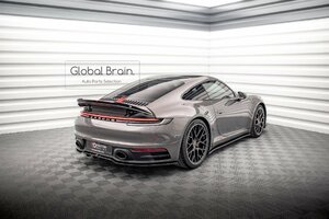 ポルシェ 911 992 カレラ 4S リア スポイラー / ウィング エクステンション トランク ディフューザー トリム エアロ