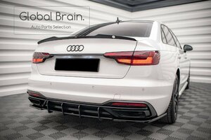 アウディ A4 B9 後期 アドバンスド リア トランク スポイラー / エアロ リップ ウイング カバー トリム エクステンション