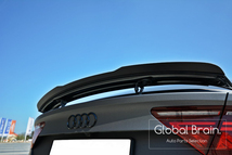 2014- アウディ RS7 後期 リア トランク スポイラー / スプリッター スポイラー バンパー トリム カバー カナード ウイング エアロ_画像1