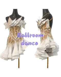 社交ダンスドレス　社交ダンス衣装/セミオーダー ラテンドレス/ラテン　色変更可 LD018