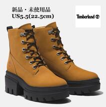 Timberland ティンバーランド EVERLEIGH 6 INCH LACE UP BOOT エヴァーリー 6インチ レースアップブーツ ウィート 厚底 22.5cm_画像1