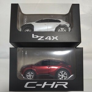 非売品 トヨタ C-HR bz4xプルバックカー ミニカー カラーサンプル 2台セット レッド ホワイト