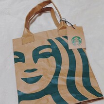 【STARBUCKS】クラフトペーパーショッパーS 【新品未使用】タグ付き スターバックス トートバッグ スタバ エコバック_画像2