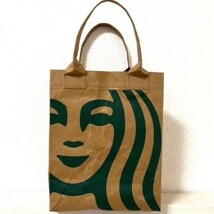 【STARBUCKS】クラフトペーパーショッパーS 【新品未使用】タグ付き スターバックス トートバッグ スタバ エコバック_画像9