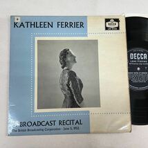 英DECCA10インチ盤　キャサリン・フェリア　リサイタル_画像1