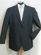 【春夏 特別価格】洗えるスーツ・2釦2パンツスーツ・AB-4・ハイグレード仕様・黒/ストライプ_画像2