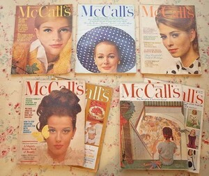 45073/McCall's 7冊セット 1964年 First Magazine for Women アメリカ発 女性のための月刊誌 ファッション 料理 菓子 暮らし インテリア