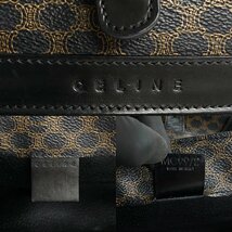 極 美品 CELINE セリーヌ マカダム ブラゾン レザー 本革 デイバッグ ミニ リュックサック バックパック ブラック ブラウン 24266_画像3