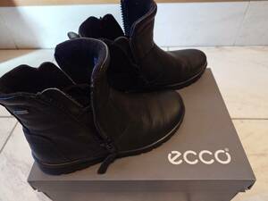 ☆送料無料☆レディース　ショートブーツ　ecco　エコー　ECCOBabett Boot　BLACK　22ｃｍ　超美品　