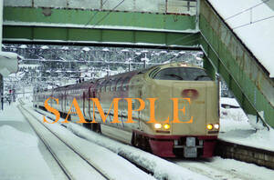 Ｆ【鉄道写真】Ｌ版１枚　285系　サンライズ出雲　伯備線
