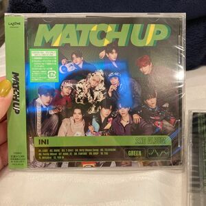 GREEN Ver. (初回プレス) 応募抽選券 セルカトレカ ステッカーシート INI CD/MATCH UP 